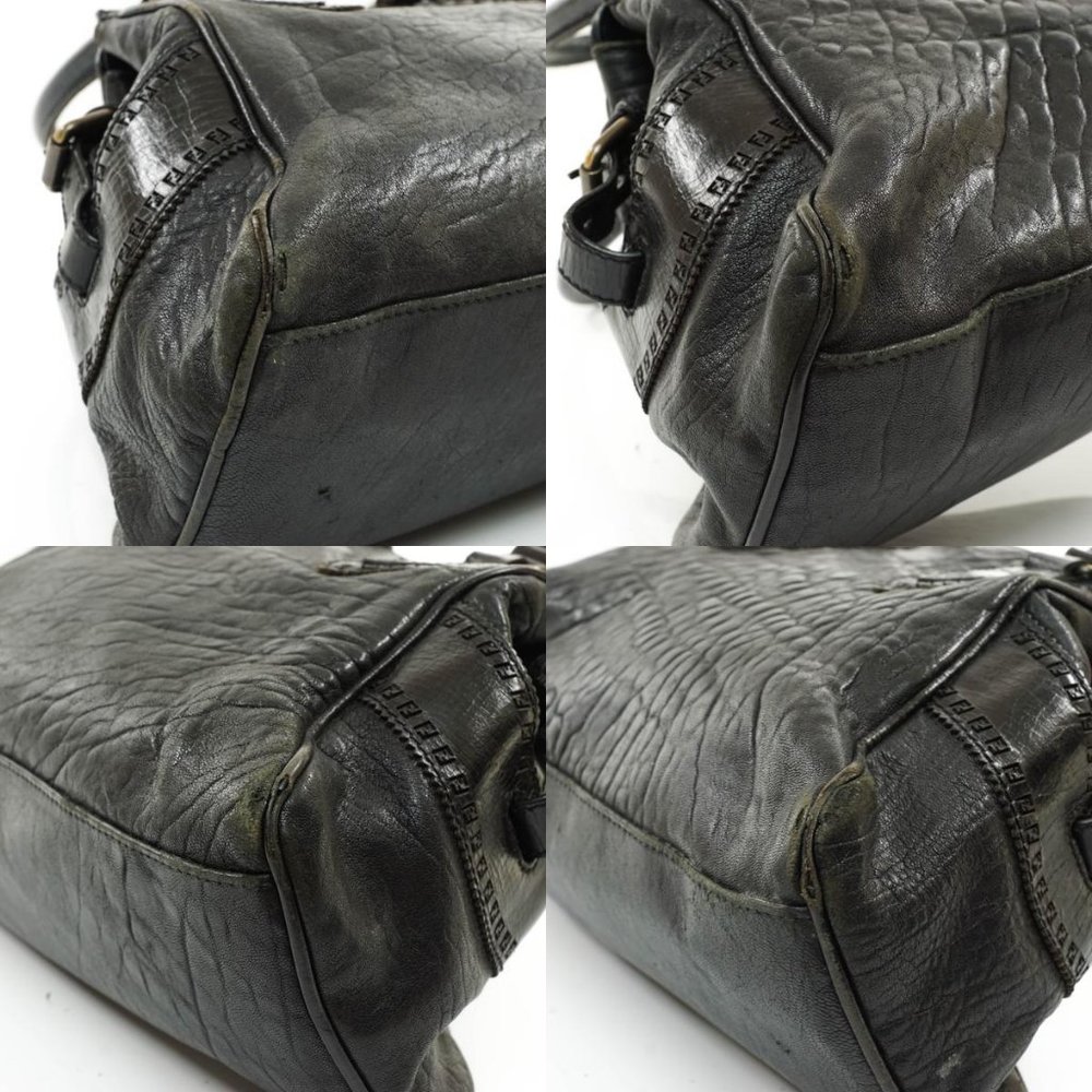 Auth Fendi Hand Bag Leather Black #25155F84 - Picture 13 of 13